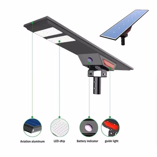 80W Integrated Outdoor LED Lamp Solar CCTV Camera Street Light with Lithium Battery