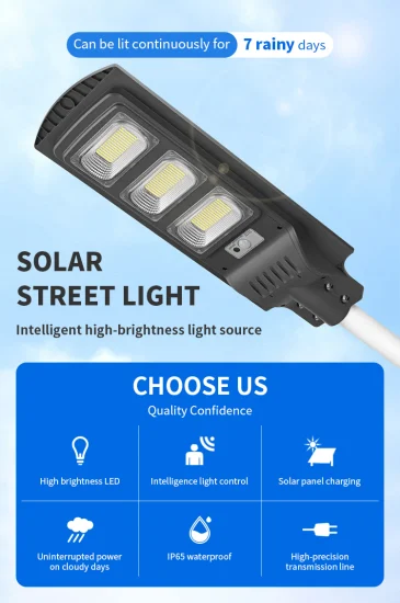 Pannello solare in alluminio all'ingrosso Flood Road Chip ad alta luminosità per esterni 50W 100W 150W 200W Tutto in uno Luce solare a LED per strada Prezzo Impermeabile IP65